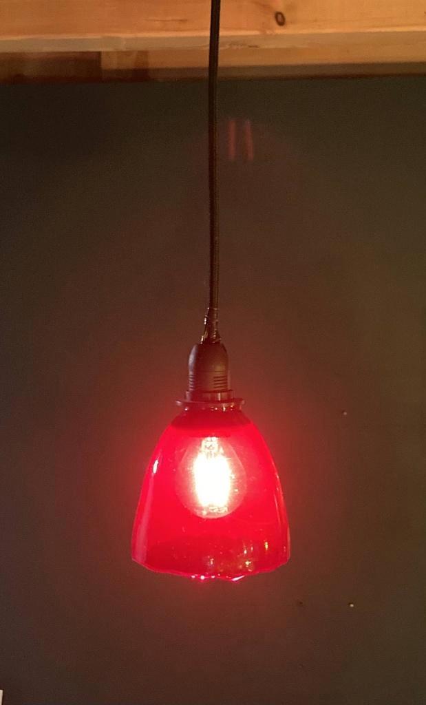 Bobèche/abat-jour, Huis en Inrichting, Lampen | Lampenkappen, Nieuw, Minder dan 25 cm, Overige vormen, Rood, Ophalen