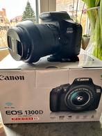 Canon EOS 1300D – complete kit met 18–55 mm lens, TV, Hi-fi & Vidéo, Appareils photo numériques, Enlèvement, Comme neuf, Canon
