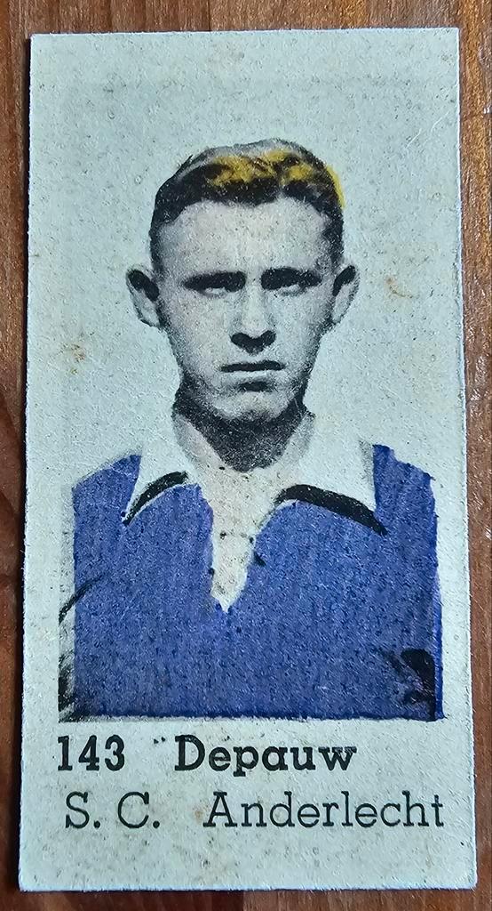 1930s (pre panini) nr 143 Depauw SC Anderlecht!, Hobby en Vrije tijd, Stickers en Plaatjes, Zo goed als nieuw, Sticker, Ophalen of Verzenden