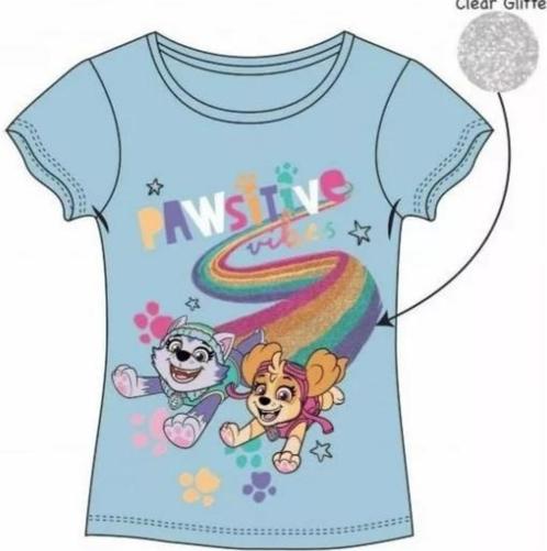Paw Patrol T-shirt Pawsitive Bleu - Maat 98 - 116, Kinderen en Baby's, Kinderkleding | Maat 98, Nieuw, Meisje, Shirt of Longsleeve