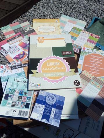 Grote hoeveelheid materiaal voor "SCRAPBOOKING", Hobby en Vrije tijd, Scrapbooking, Ophalen of Verzenden, Zo goed als nieuw, Papier of Karton