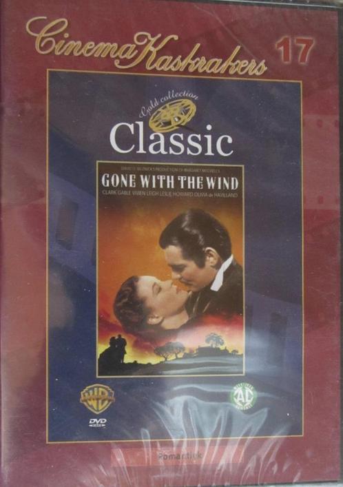 DVD AKTIE/ROMANTIEK- GONE WITH THE WIND (CLARK GABLEI), Cd's en Dvd's, Dvd's | Actie, Nieuw in verpakking, Actiethriller, Alle leeftijden