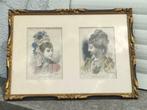 lithographie toillette signe a roland et e preval, Ophalen of Verzenden