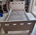 Lit simple, 90 cm, Beige, 200 cm, Bois