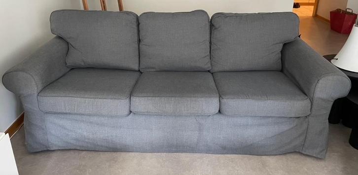 Ektorp banken (2), Huis en Inrichting, Zetels | Zetels, Gebruikt, Driepersoons, Hout, Stof, Ophalen