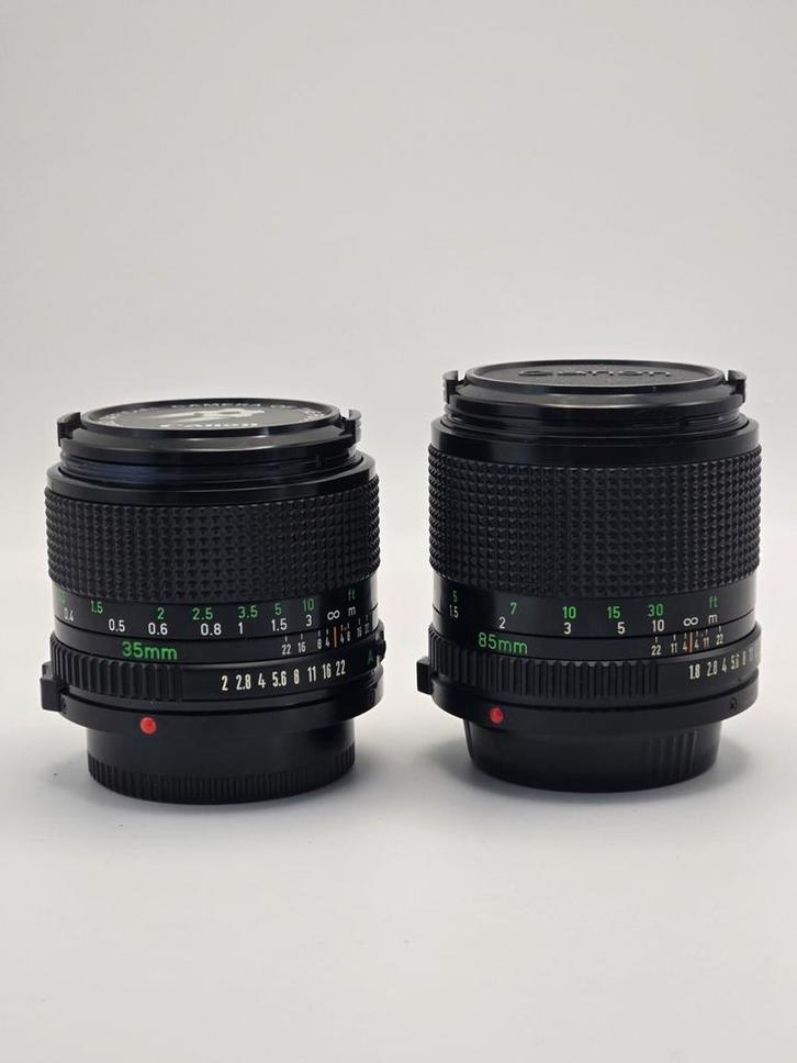 Canon FDn 35mm f2 en 85mm f1.8, Audio, Tv en Foto, Foto | Lenzen en Objectieven, Zo goed als nieuw, Ophalen of Verzenden