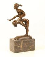 brons beeld , bokkie sprong, Antiek en Kunst, Ophalen of Verzenden