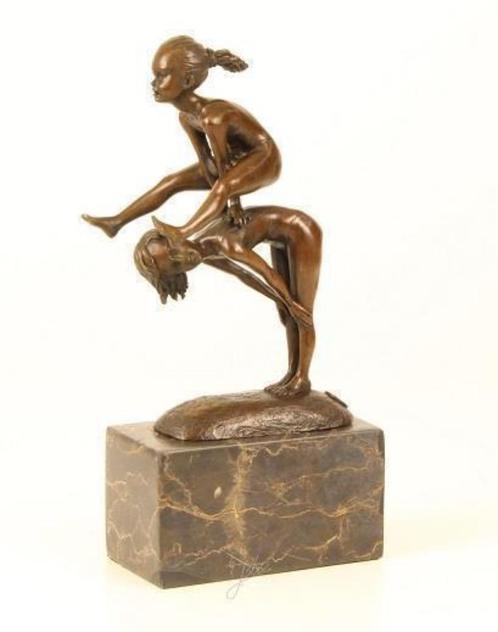 brons beeld , bokkie sprong, Antiek en Kunst, Kunst | Beelden en Houtsnijwerken, Ophalen of Verzenden