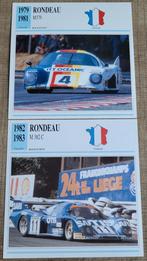 Race-auto's Rondeau: 2 verzamelkaarten (jaren '80), Enlèvement ou Envoi, Comme neuf, ForTwo