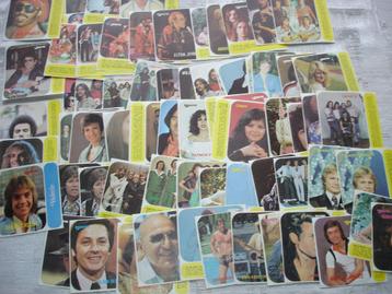 Lot stickers zangers/vedetten uit joepie 1970/80 beschikbaar voor biedingen