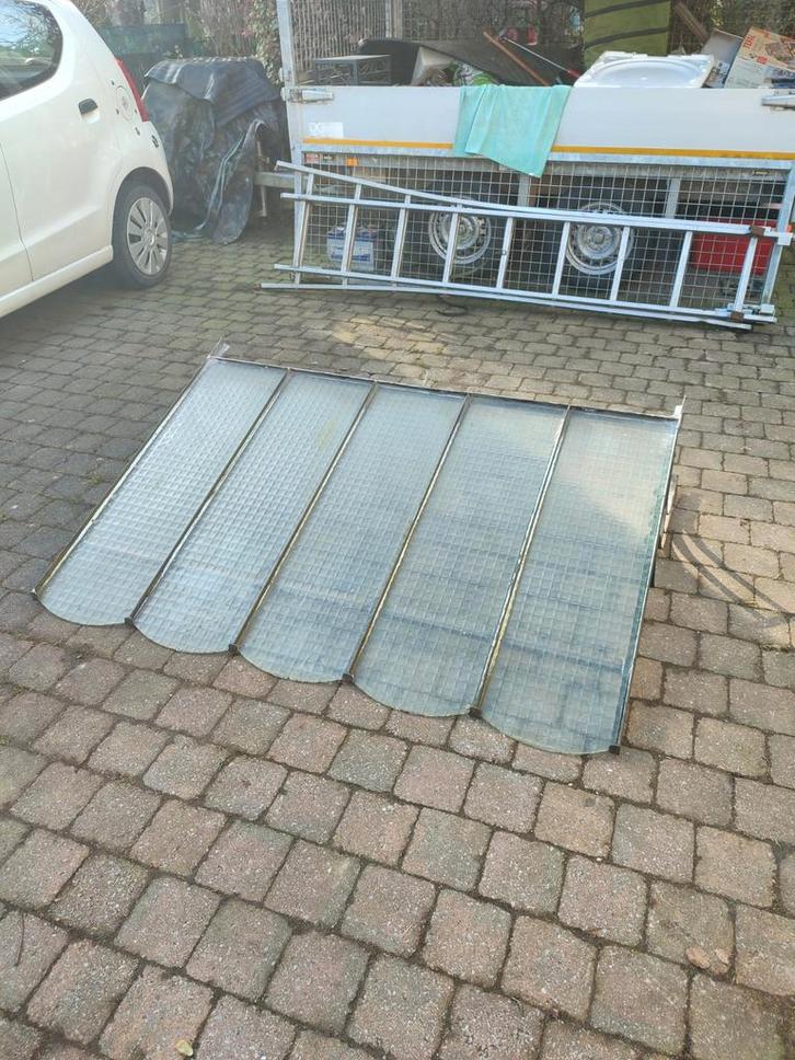 Deurluifel, smeedijzeren luifel met versterkte beglazing, Tuin en Terras, Zonneschermen, Markies, Minder dan 150 cm, Minder dan 250 cm
