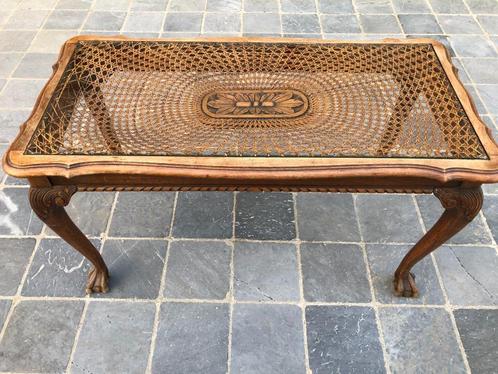 Rechthoekige houten salontafel, Antiek en Kunst, Antiek | Meubels | Tafels, Ophalen
