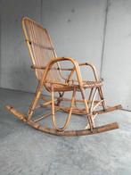 1960s vintage bamboe rotan Boho Bohemian schommelstoel, Enlèvement, Utilisé, Osier ou Rotin