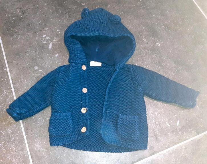 Baby jasje beer blauw Next 56, Kinderen en Baby's, Babykleding | Maat 56, Nieuw, Jongetje of Meisje, Jasje, Verzenden