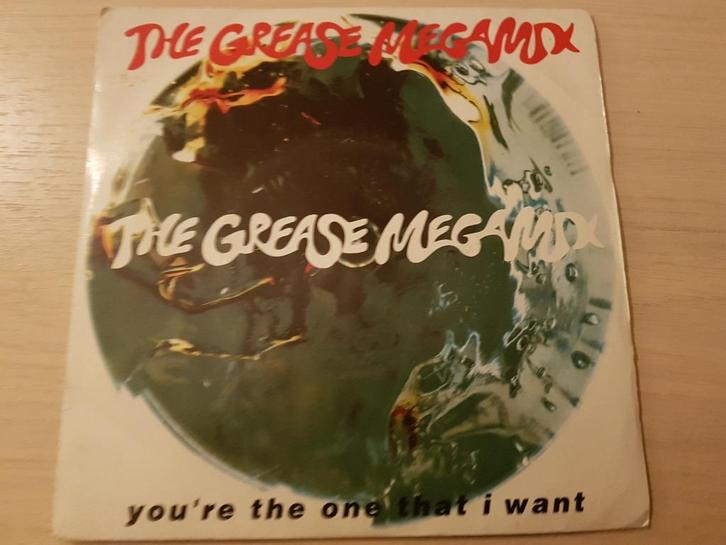 disque vinyl 45 tours The Grease Megamix, Cd's en Dvd's, Vinyl | Dance en House, Zo goed als nieuw, Disco, Ophalen of Verzenden