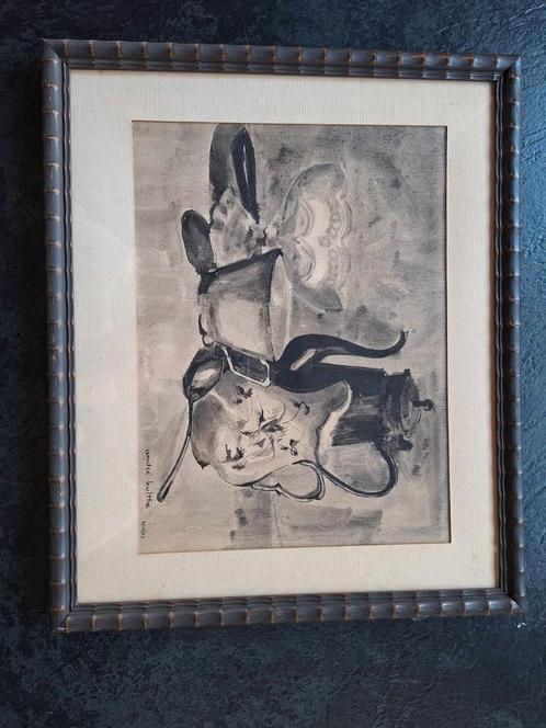 Aquarel koffieset, Antiek en Kunst, Kunst | Litho's en Zeefdrukken, Ophalen