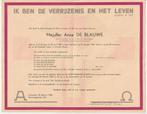 Grote doodsbrief Anna DE DE BLAUWE Antwerpen 1897 - 1960, Verzamelen, Verzenden, Rouwkaart