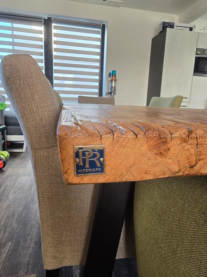 Eettafel echte massiek eik eettafel van PR living, Maison & Meubles, Dénudé, Enlèvement