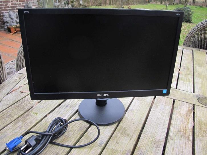 Computer scherm monitor Philips 203V5L, Computers en Software, Monitoren, Zo goed als nieuw, LED, Ophalen of Verzenden