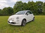 Fiat 500C wit, zwart stoffen dak, Slechts 40000km;, Auto's, Fiat, Voorwielaandrijving, 1242 cc, Cabriolet, Leder en Stof
