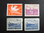 Estland : 4 postzegels (Russ. en Duitse bezettingsperiode), Ophalen of Verzenden