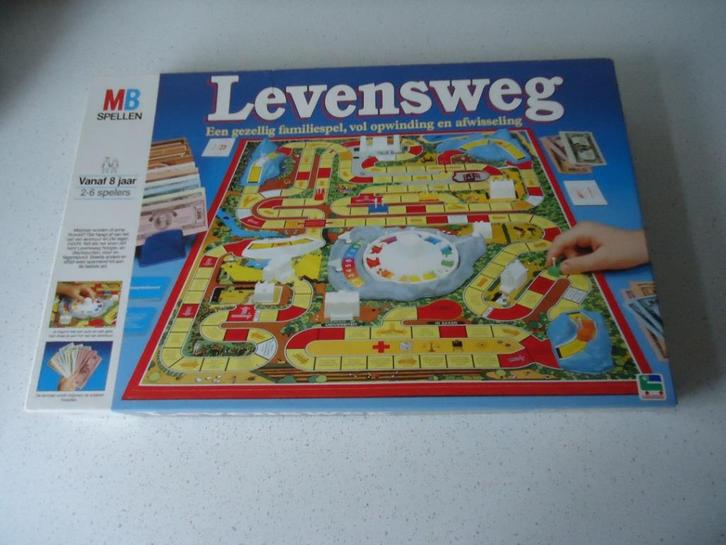 Vintage "Levensweg" van MB in prima staat en compleet  !, Hobby en Vrije tijd, Gezelschapsspellen | Bordspellen, Zo goed als nieuw