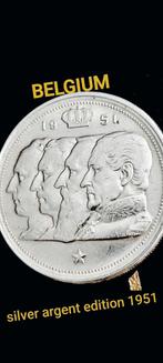 piece 100 francs belge argent 1951 excellent etat, Postzegels en Munten, Munten | Azië, Ophalen of Verzenden, Zilver