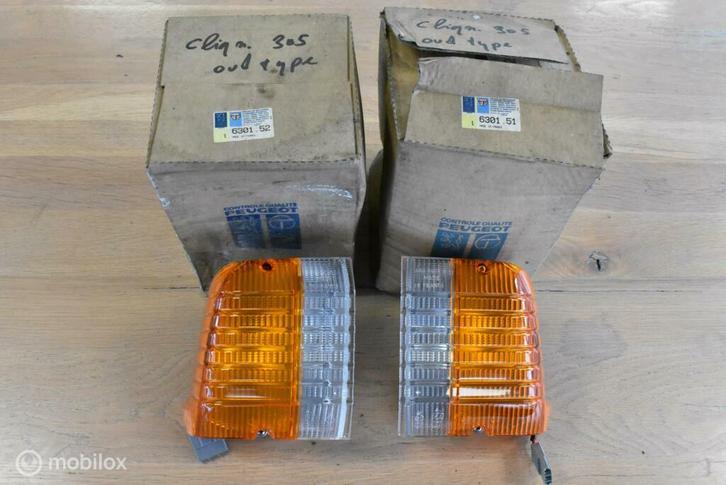 NOS Set Knipperlichten Peugeot 305 phase 1 ('77-'82), Auto-onderdelen, Verlichting, Peugeot, Nieuw, Ophalen of Verzenden