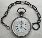 OMEGA horloge chronograafzak sterling zilver +ARG-ketting, Handtassen en Accessoires, Omega, Met ketting, Ophalen of Verzenden