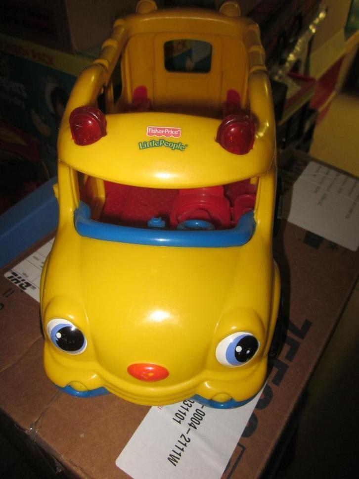 FISHER PRICE school bus - LITTLE PEOPLE, Kinderen en Baby's, Speelgoed | Fisher-Price, Zo goed als nieuw, Auto of Voertuig, Met geluid