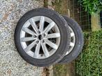 Lichtmetalen velgen met 5 gaten en banden, Auto-onderdelen, Banden en Velgen, Ophalen, Gebruikt, Zomerbanden, Banden en Velgen