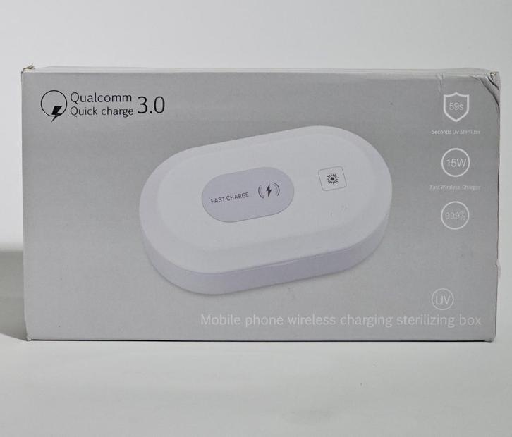 CASEME UV Box Cleaner + Draadloze Oplader - Wit | Nieuw, Télécoms, Téléphonie mobile | Chargeurs pour téléphone