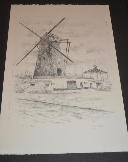 Eric ROETS - steendruk -handgesigneerd, Antiek en Kunst, Kunst | Litho's en Zeefdrukken, Ophalen of Verzenden