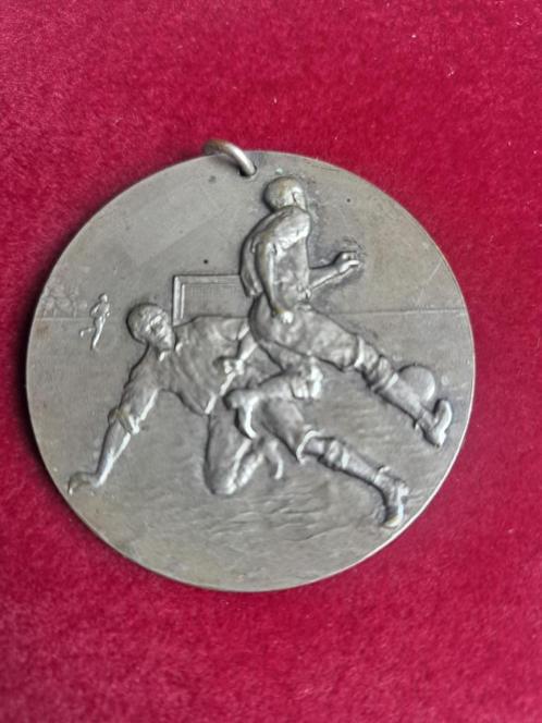 1944-45 België medaille UBRASCO voetbal, Postzegels en Munten, Penningen en Medailles, Brons, Verzenden
