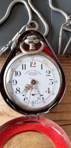 Mooie antieke zakhorloge argentan Chemin de fer ARA ,loopt,, Enlèvement ou Envoi, Montre de poche