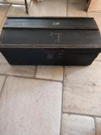 verzorgde kleine houten oude zwarte koffer, Ophalen, Gebruikt