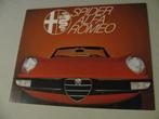 225 Alfa Romeo Spider 1600 + 2000 Veloce folder, Ophalen of Verzenden, Zo goed als nieuw, Alfa Romeo