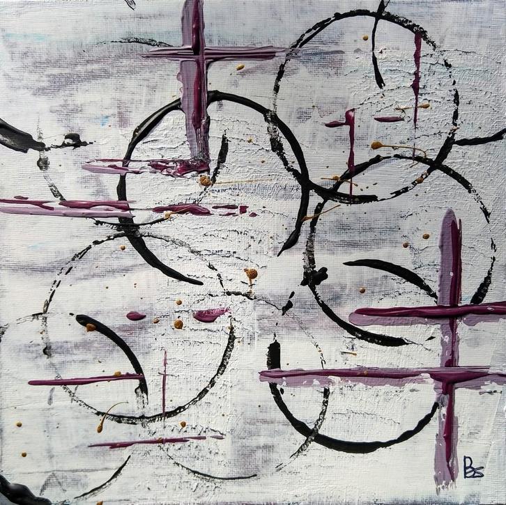 Unieke handgeschilderde schilderijen van Artiest “Bs”, Antiek en Kunst, Kunst | Schilderijen | Abstract, Ophalen of Verzenden