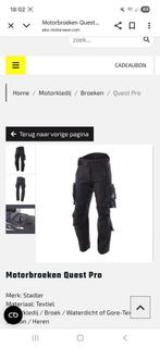 Stadler Quest Pro Gore-tex, Motoren, Ophalen, Stadler, Heren, Broek | textiel