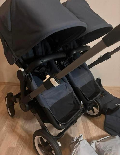 Bugaboo Donkey 5 Duo Complete Graphite/Stormy Blue, Kinderen en Baby's, Kinderwagens en Combinaties, Zo goed als nieuw, Kinderwagen