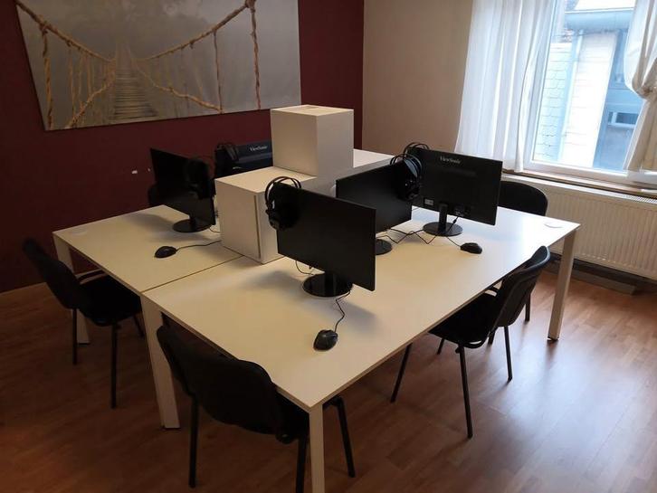 5 bureaux tables acier, Huis en Inrichting, Bureaus, Zo goed als nieuw, Bureau, Ophalen