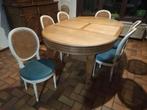 Louis XVI tafel + 8 stoelen, Antiek en Kunst, Ophalen