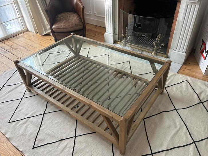 Table basse en chêne Flamant, Huis en Inrichting, Tafels | Salontafels, Gebruikt, Eikenhout, Ophalen