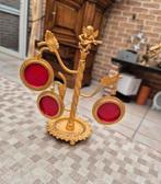 Brocante vintage goudkleurige fotolijsten houder met Engel, Antiek en Kunst, Ophalen of Verzenden