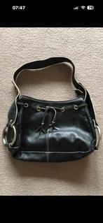 Zwarte lederen handtas Hogan, Handtassen en Accessoires, Tassen | Schoudertassen, Overige merken, Gebruikt, Verzenden, Zwart