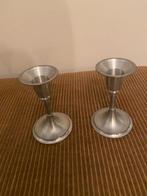 2 tinnen kandelaars, Antiek en Kunst, Antiek | Tin, Ophalen of Verzenden