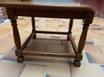 Prachtig eiken bijzettafel 55/55cm vierkant, Enlèvement, Comme neuf, Carré, Bois