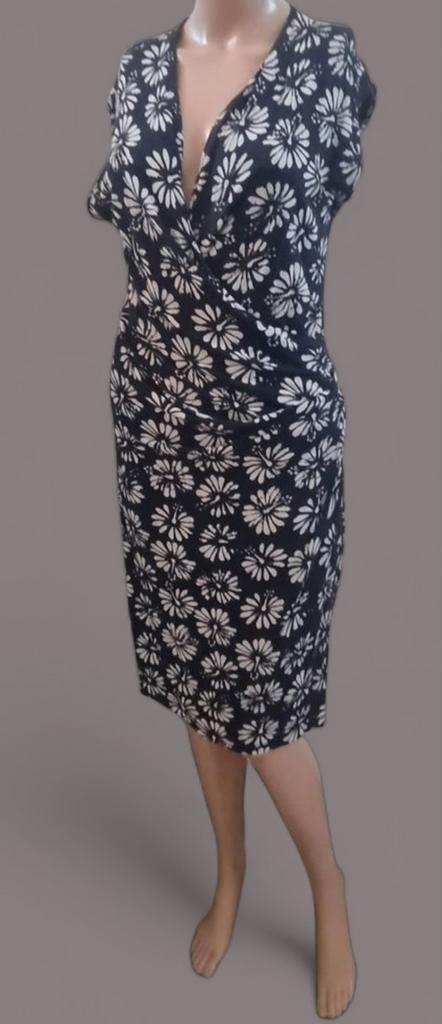 ✨️HV SOCIETY Jurk Maat S In Topstaat✨️, Kleding | Dames, Jurken, Zo goed als nieuw, Maat 36 (S), Blauw, Onder de knie, Ophalen of Verzenden