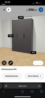 Ruime Ikea Pax kledingkast (236x150x60), Huis en Inrichting, Kasten | Kleerkasten, Ophalen, Zo goed als nieuw