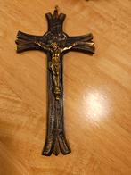 Bronzen kruisbeeldje 20 cm., Ophalen of Verzenden